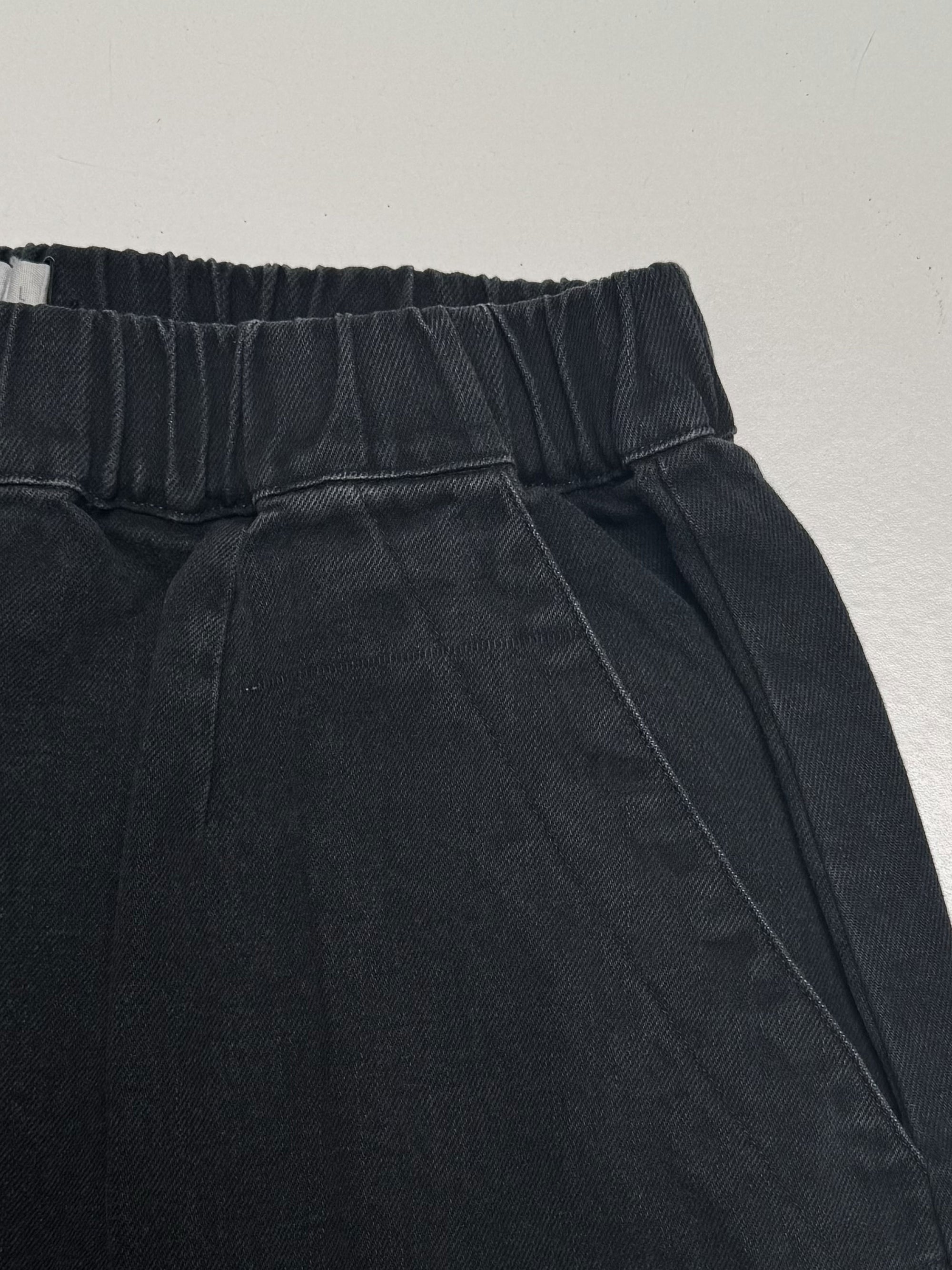 Large Faded Black Barrel Pant - Second Quality