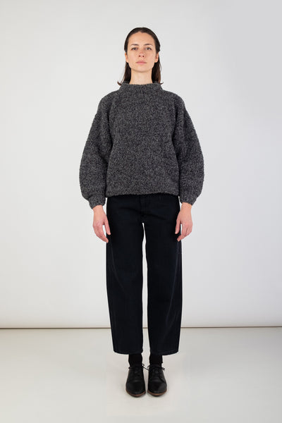 Charcoal Twist Sweater Micaela Greg